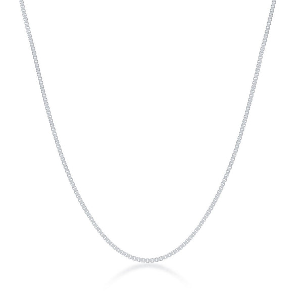 Sterling Silver 1.2mm Box Chain - Silver Plated