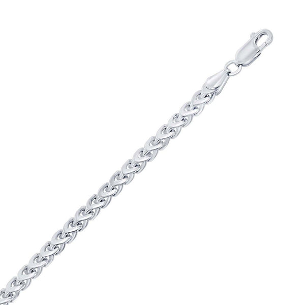 Sterling Silver 3MM Franco Chain - Rhodium Plated