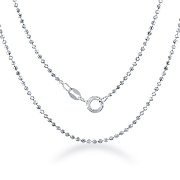 Sterling Silver Diamond Cut Bead Chain